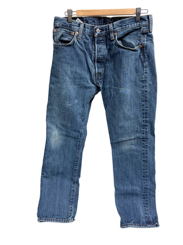 Levi 501 button fly blue jeans 32/30