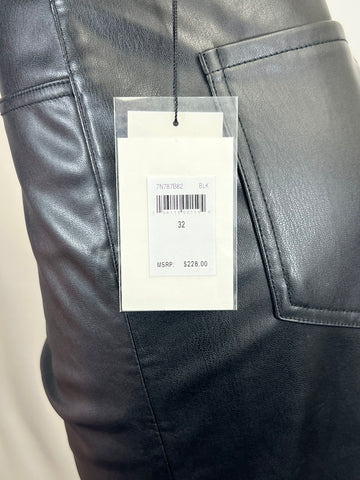 7 For All Mankind Faux leather pants NWT, waist 32"
