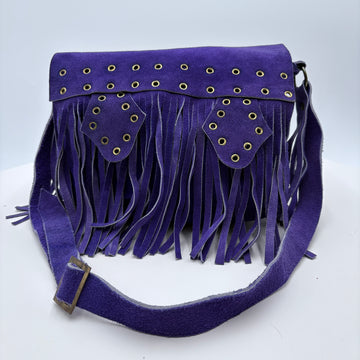 No Brand Leather shoulder Bag Purse with fringe