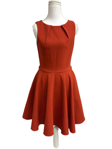 Closet burnt orange sleeveless dress, NWT