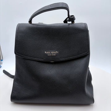 Kate Spade Black Pebble Leather Backpack