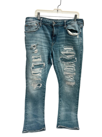 American Eagle flex straight leg blue jeans