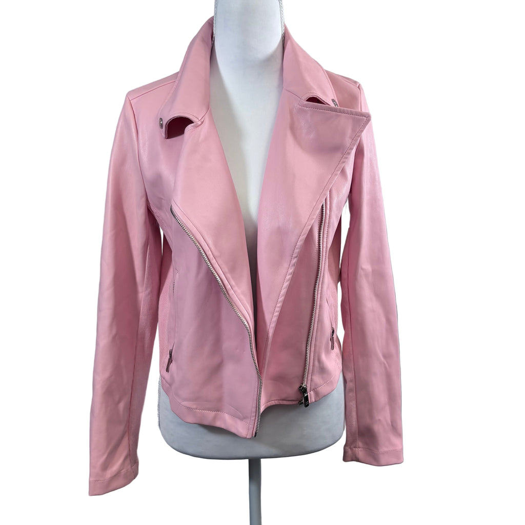 Juicy Faux leather pink jacket, size extra small