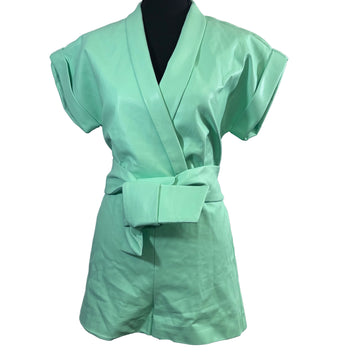 Amanda Uprichard Faux leather romper, size extra small