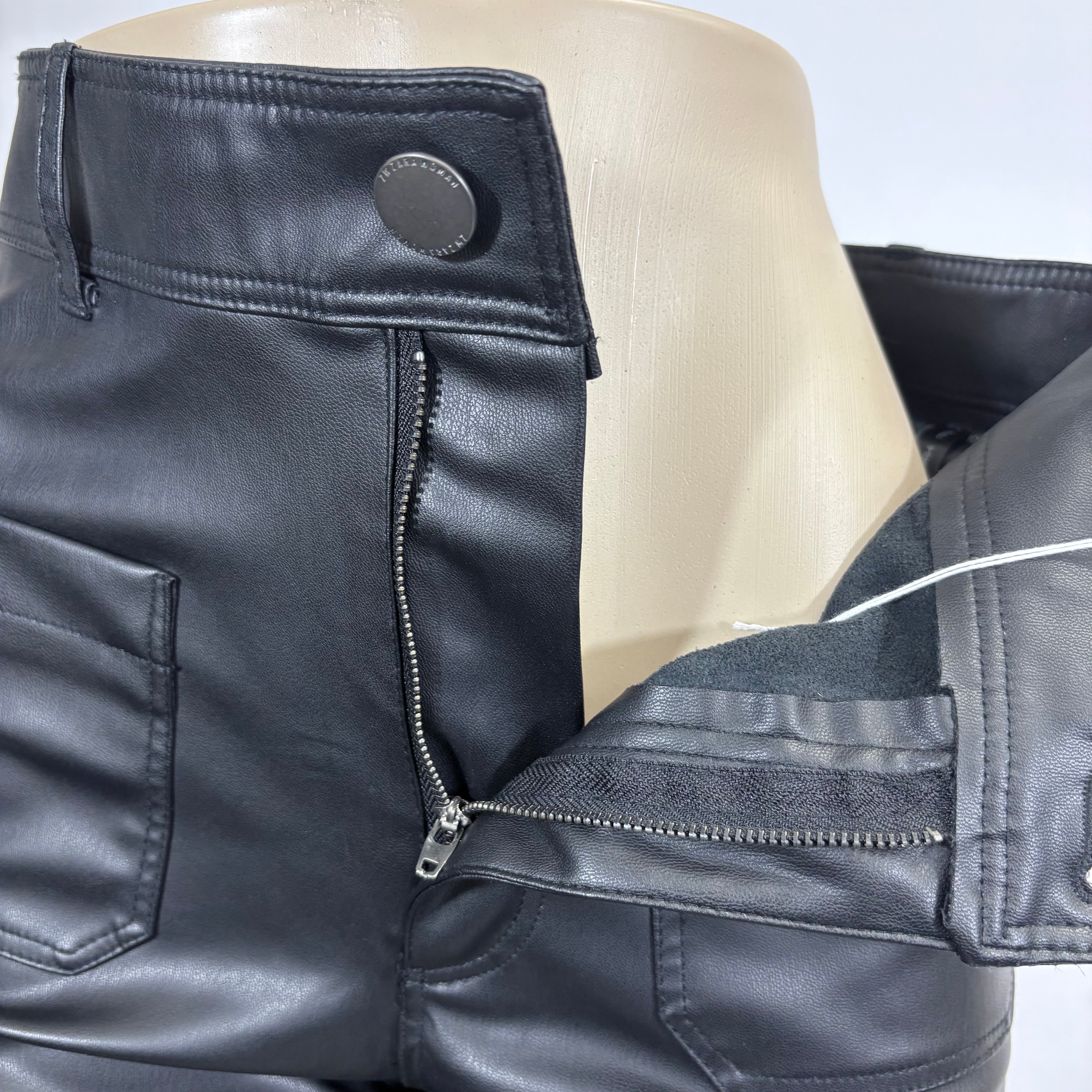 Zara wide leg faux leather pants, size 6