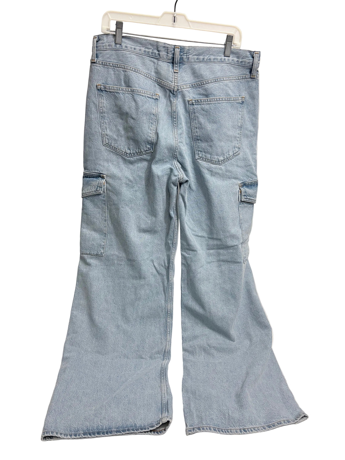 Agolde Los Angeles Minka Cargo wide leg blue jeans, NWT