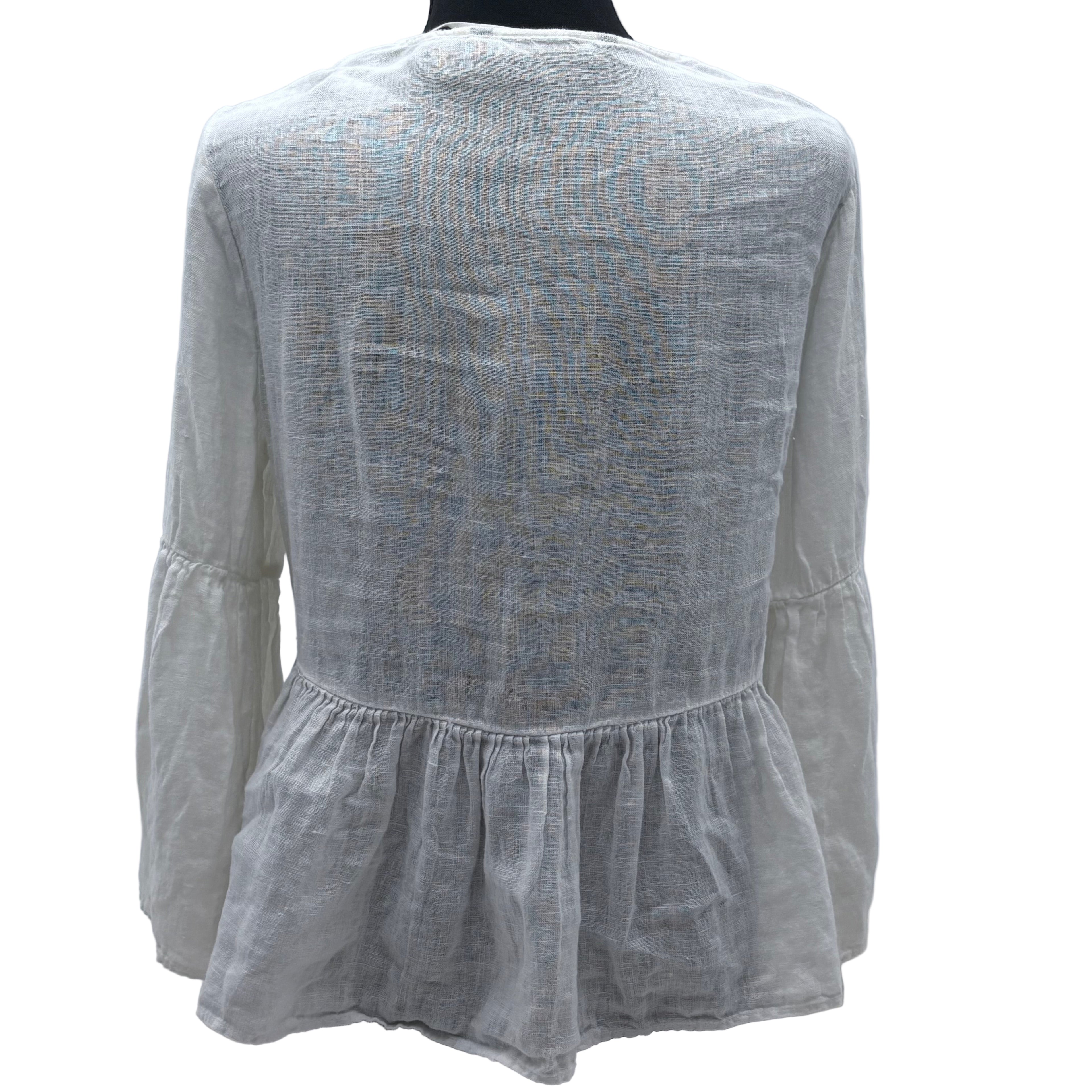 Zara Long sleeve Linen shirt, size medium