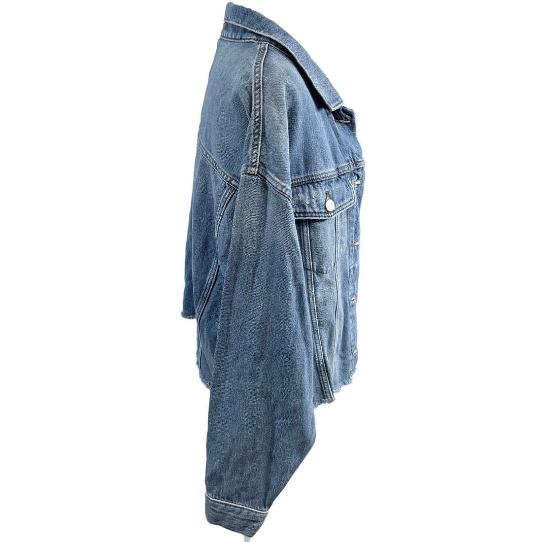 All Saints cropped oversized denim jacket, size 2