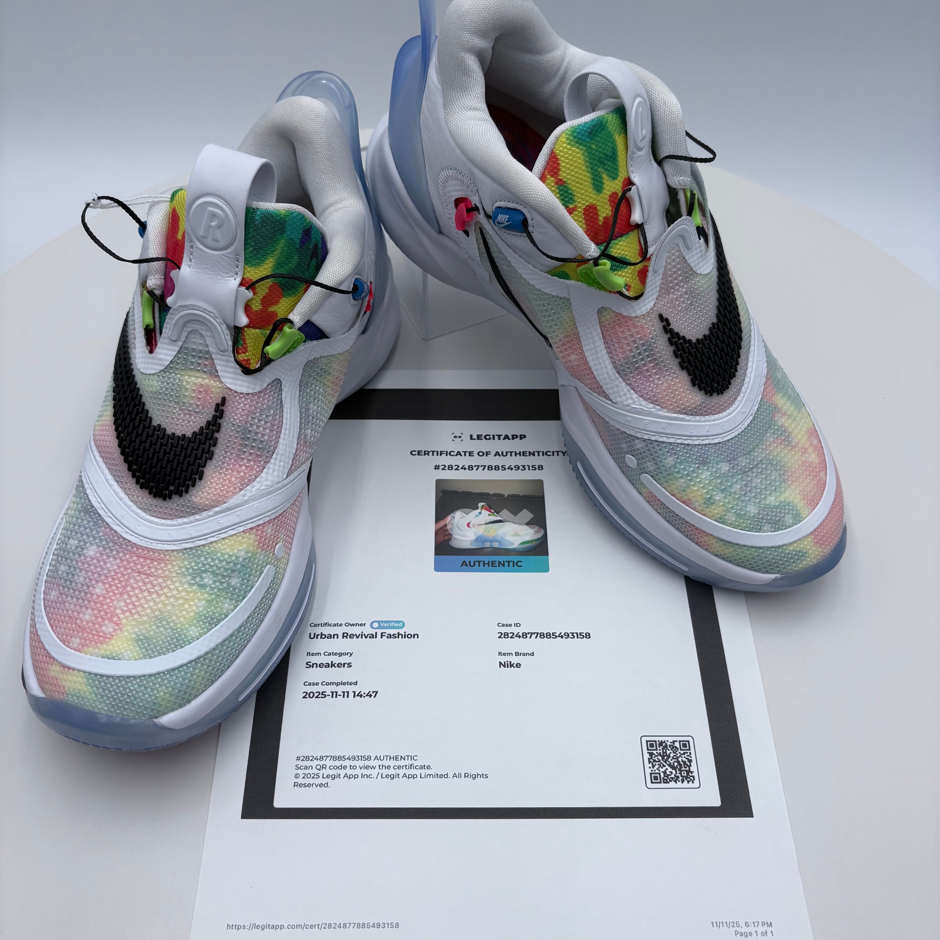 Authenticated Nike Adapt BB Version 2.0 Year Twenty Twenty Tie Dye (US Charger), BQ5397-100