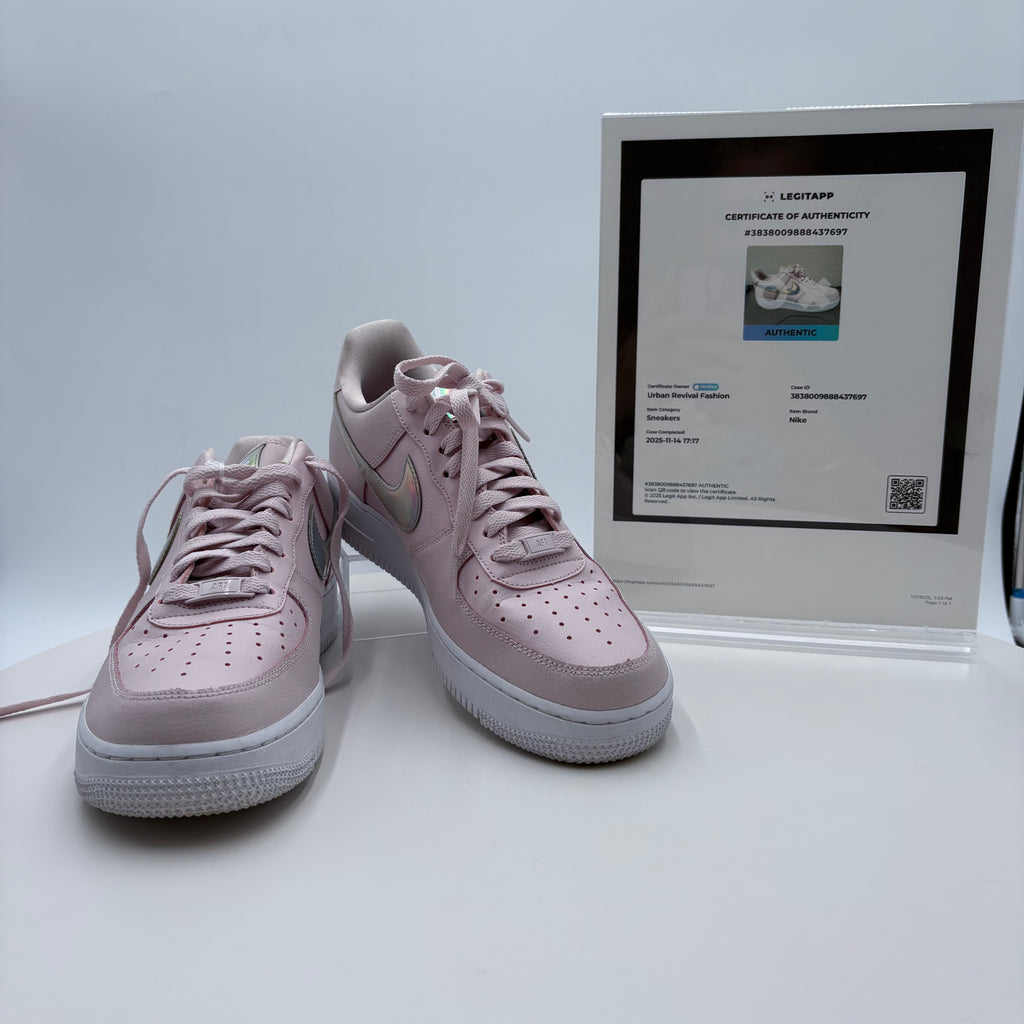 Nike Air Force 1 Low, pink iridescent Authenticated