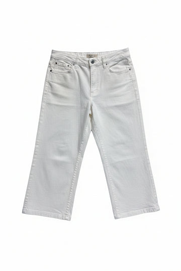 Madewell White Curvy Emmett Wide-Leg Denim Jeans, NWT