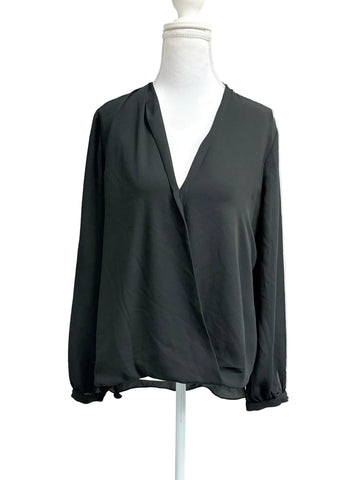 Max Studio semi-sheer long sleeve top