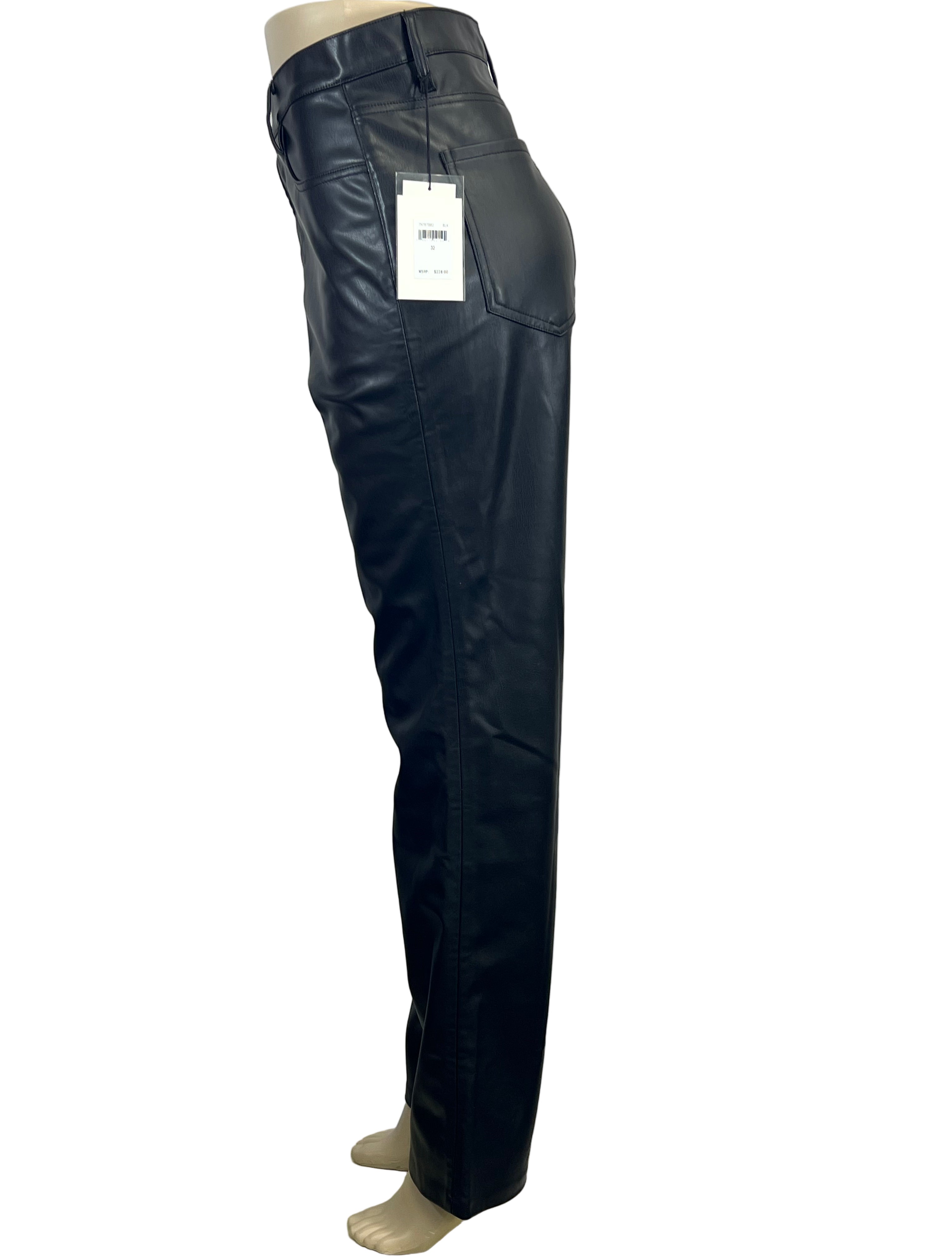 7 For All Mankind Faux leather pants NWT, waist 32"