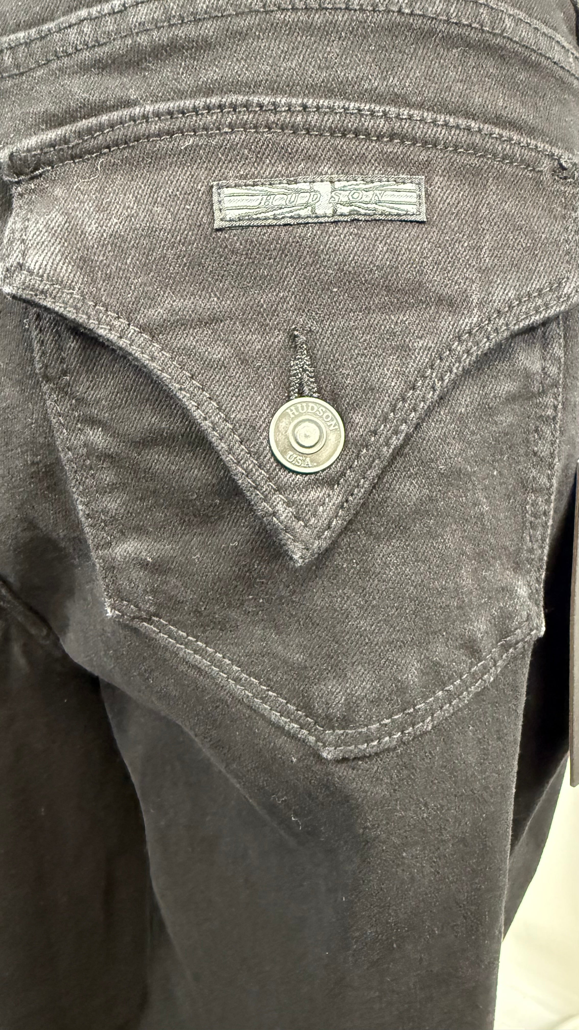 Hudson Los Angeles Black Straight leg jeans NWT, size 14, waist 34"