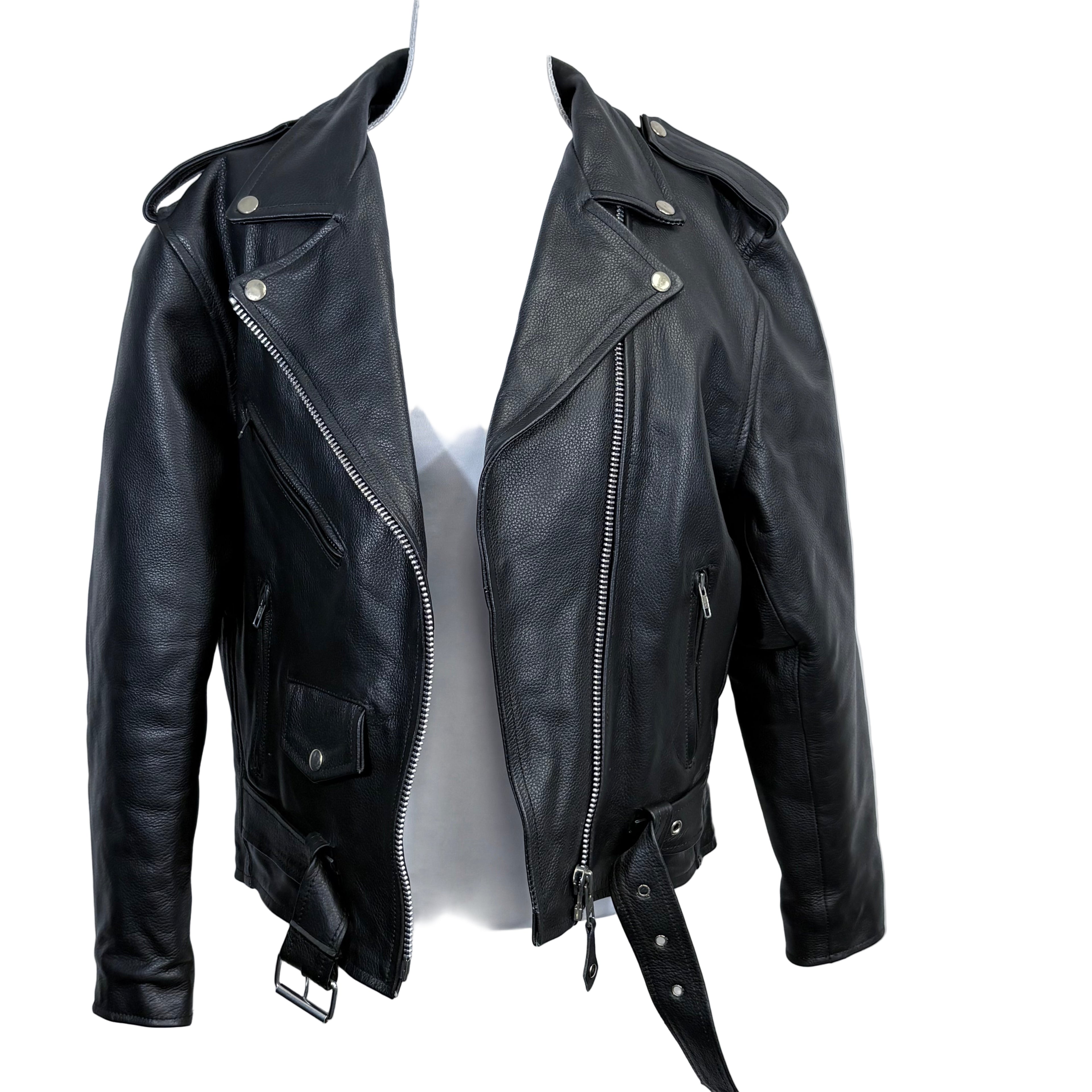 River Road women's biker style leather jacket, size medium