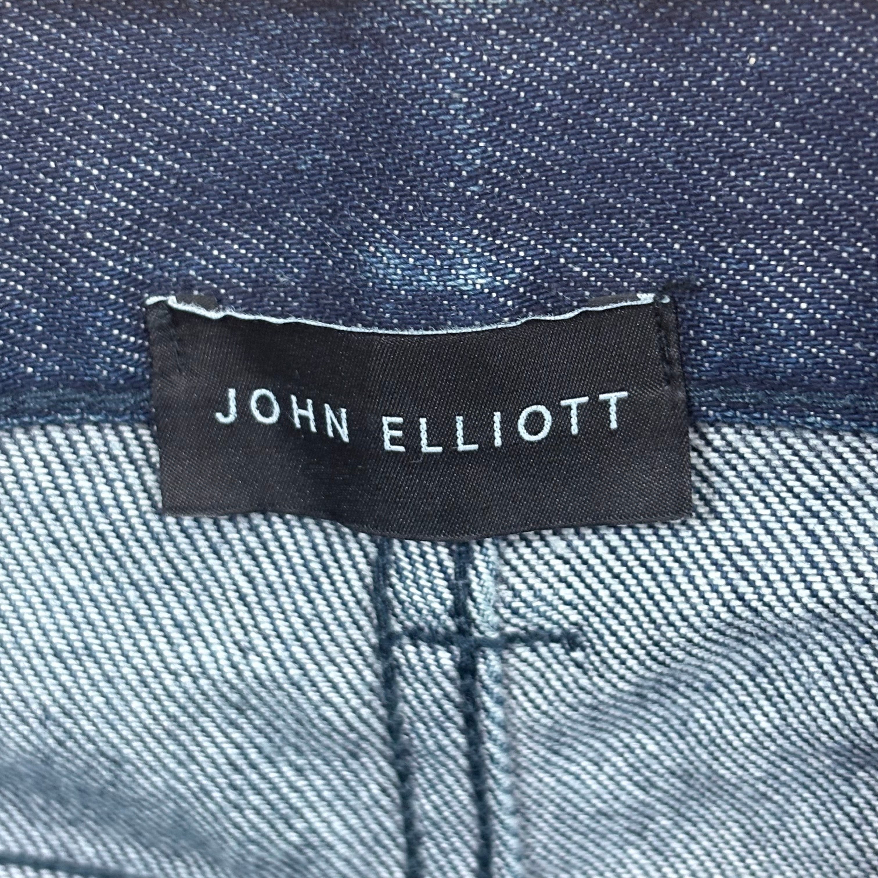 John Elliott Men's button fly straight leg jeans, waist 33"