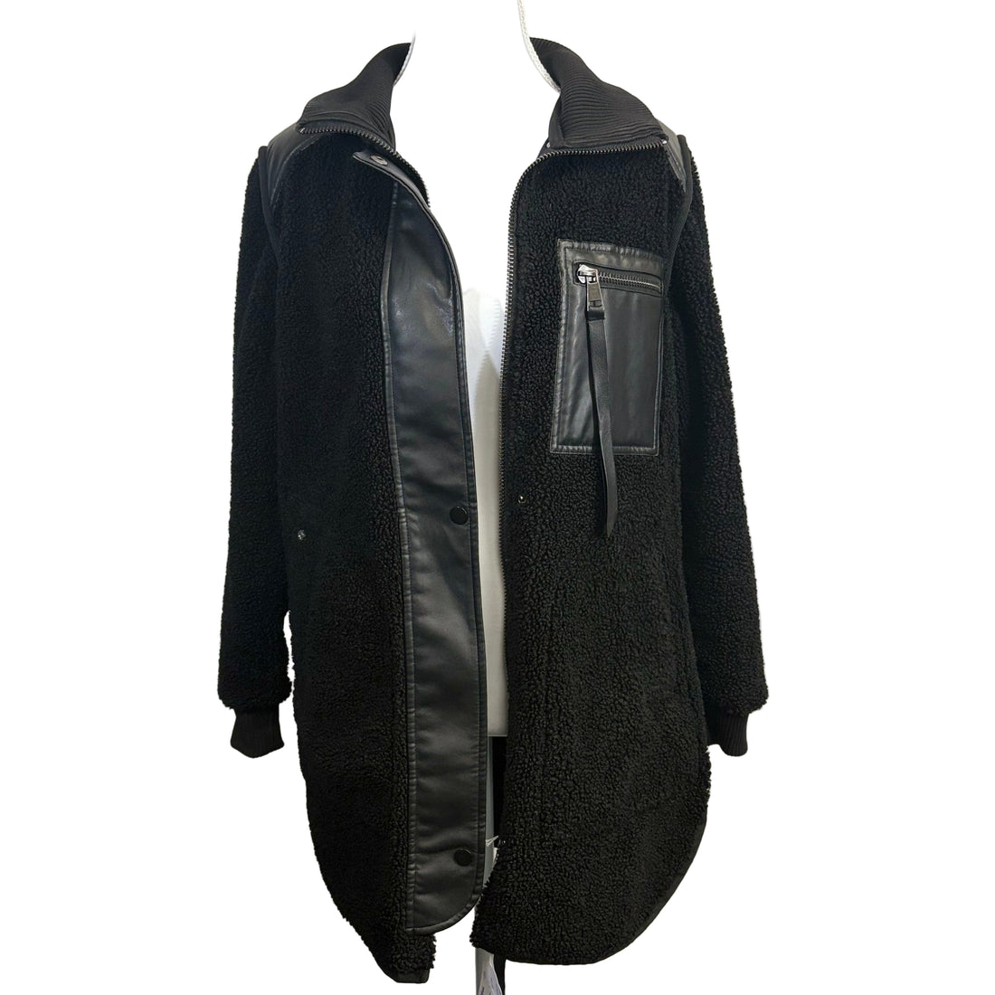 Adroit Atelier Faux leather women's long sleeve Jacket, size medium