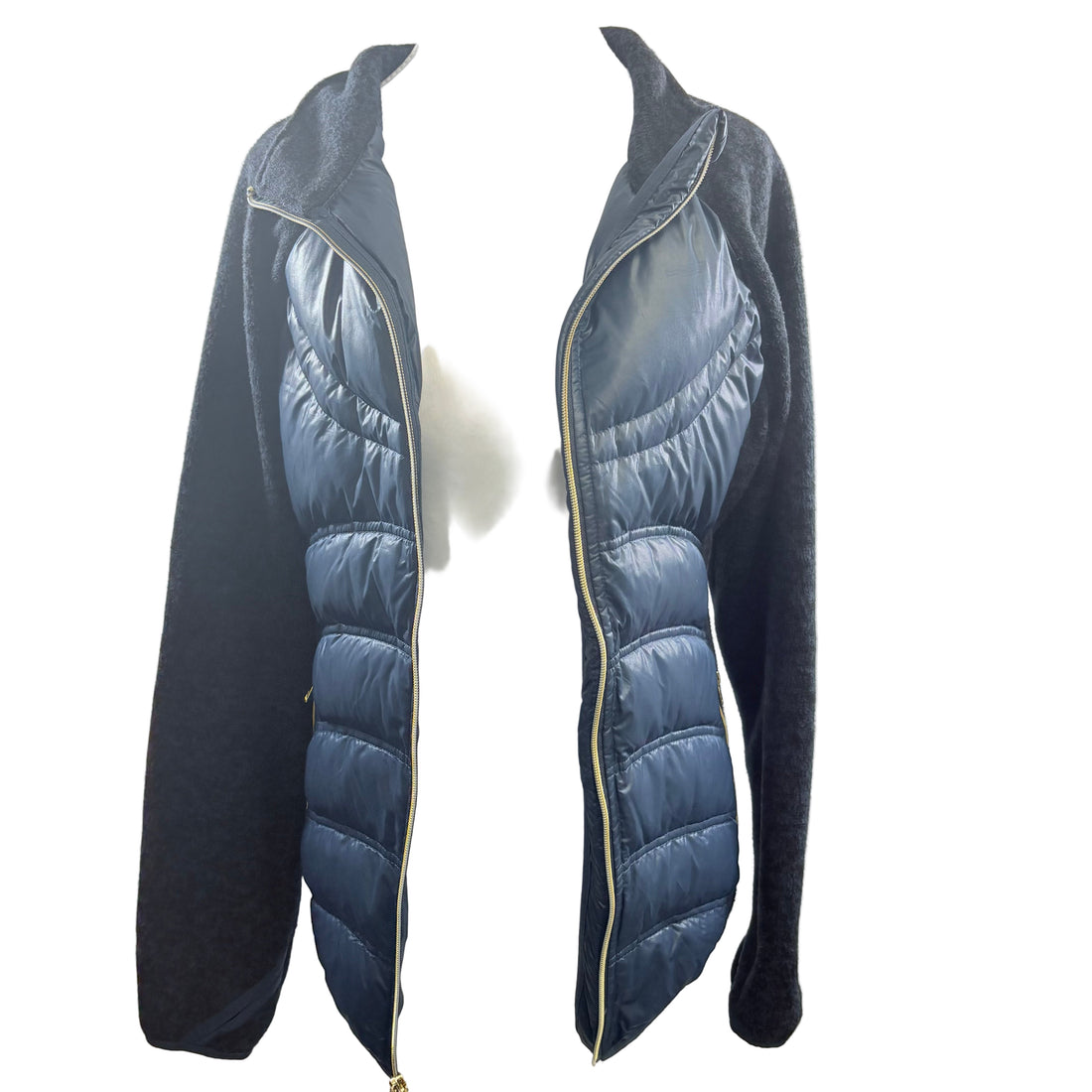 London Fog down filled long sleeve puffer jacket, size large