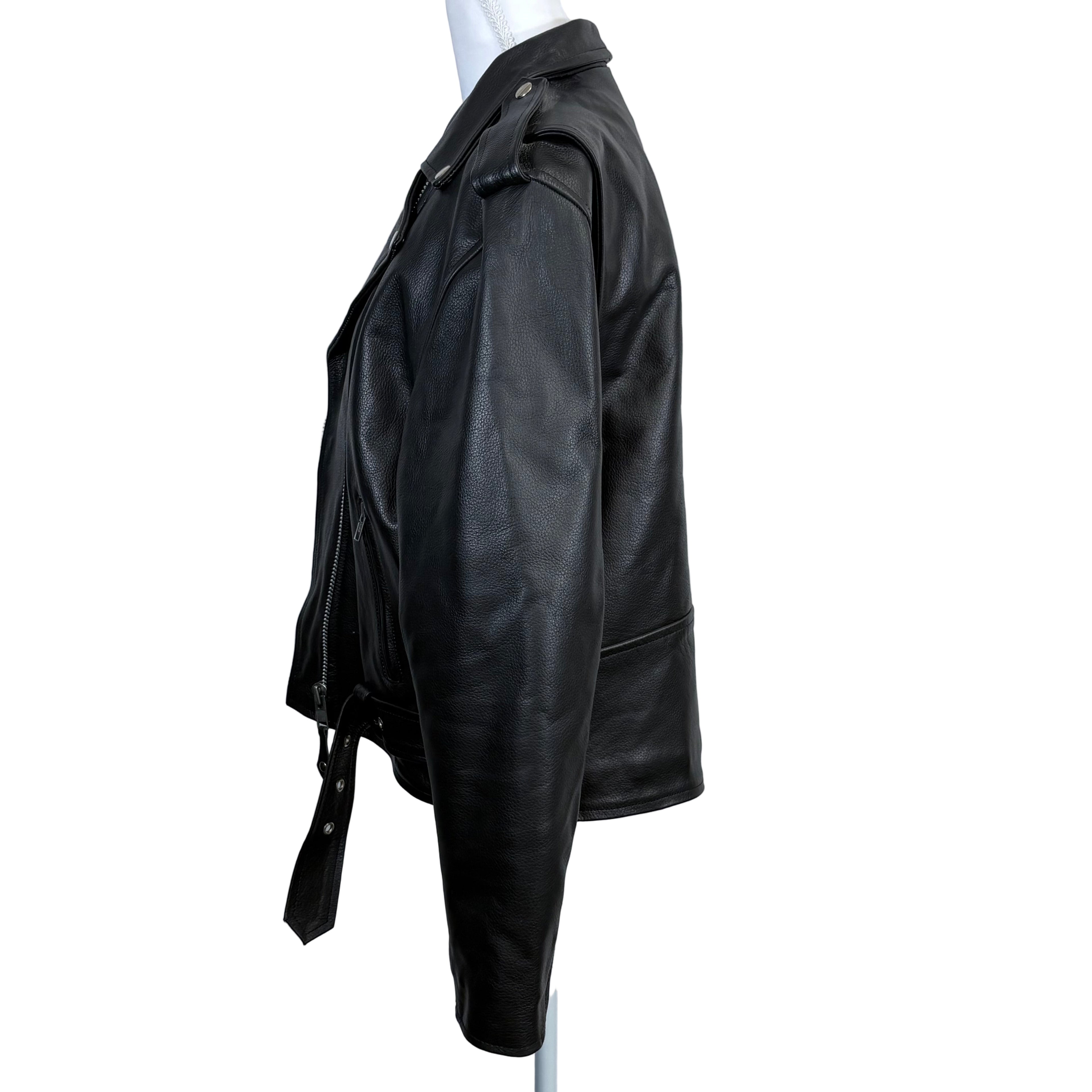 River Road women's biker style leather jacket, size medium