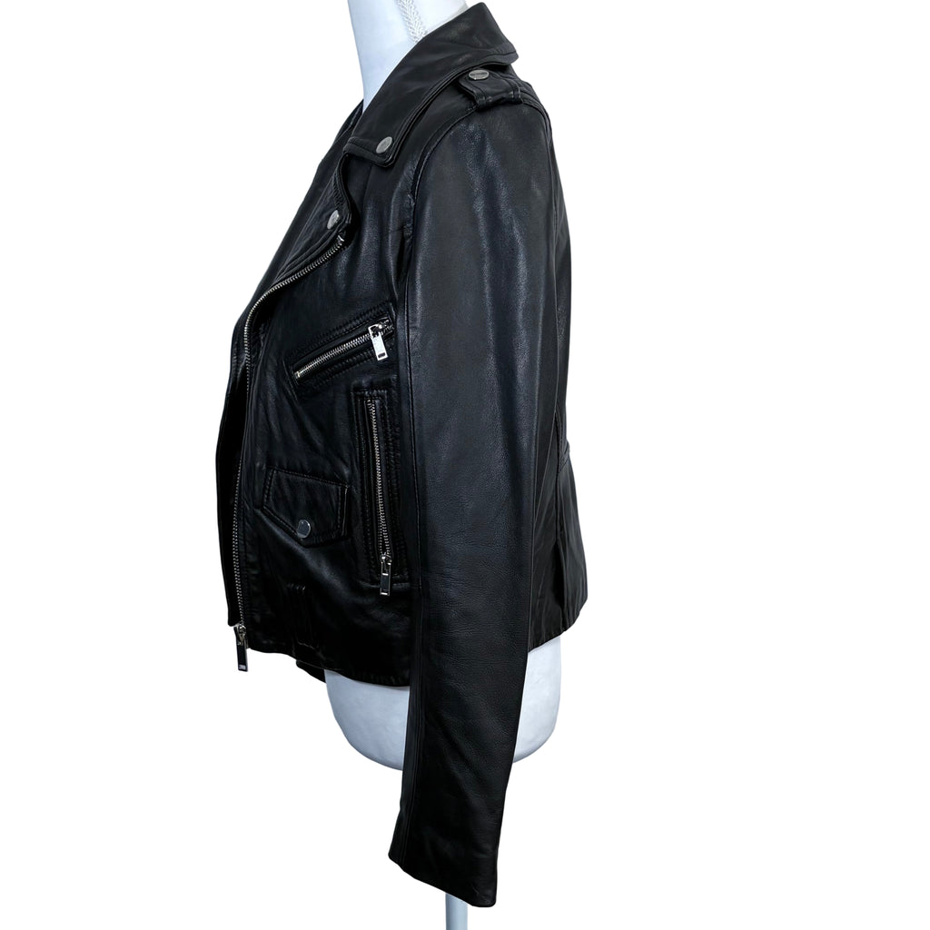 Zara women's biker style Faux leather jacket, size small