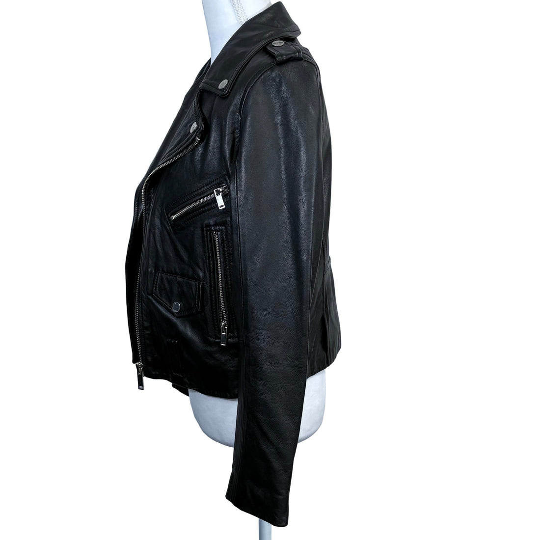 Zara women's biker style Faux leather jacket, size small