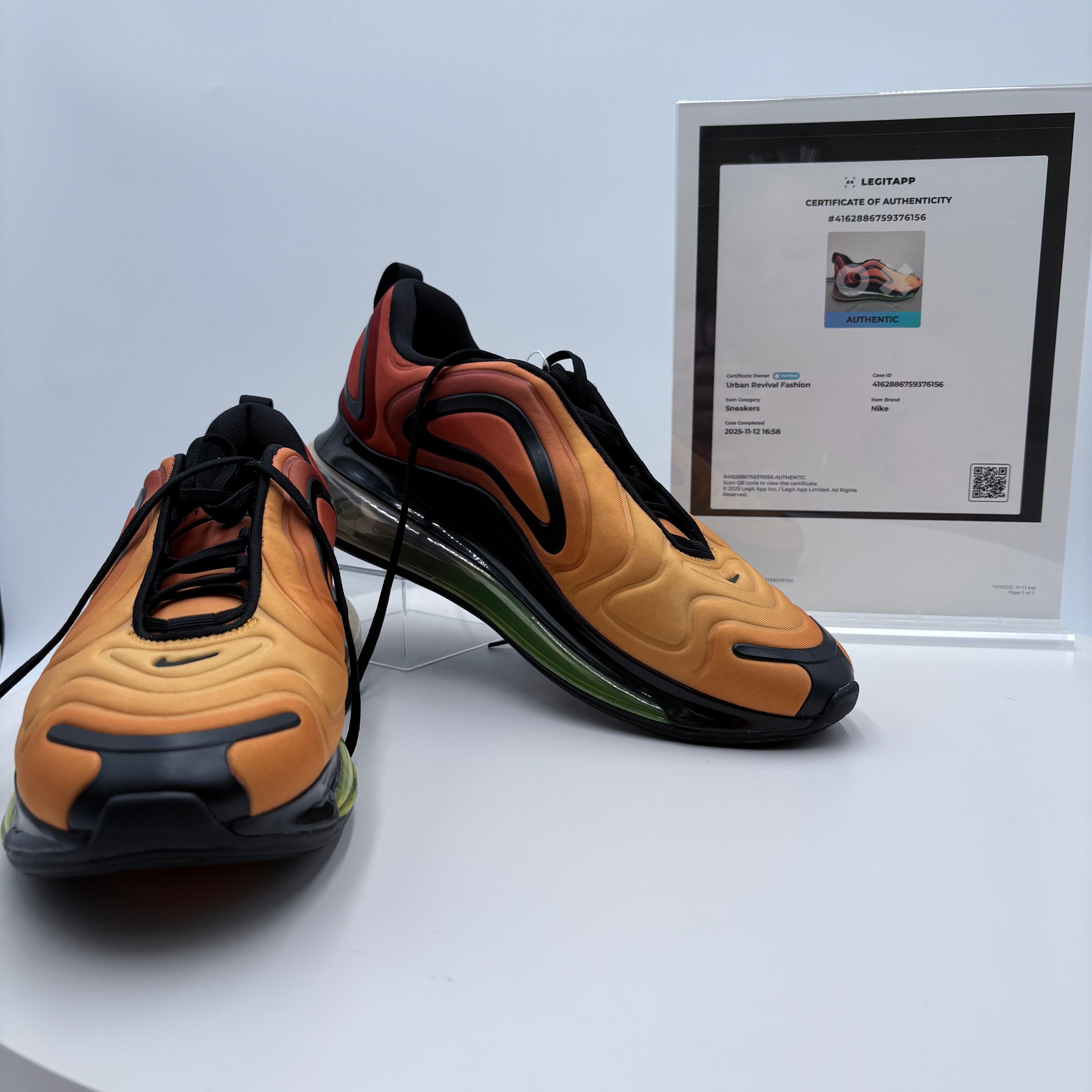 Nike Air Max 720 Sunrise Sunset Gradient AO2924-800 Authenticated