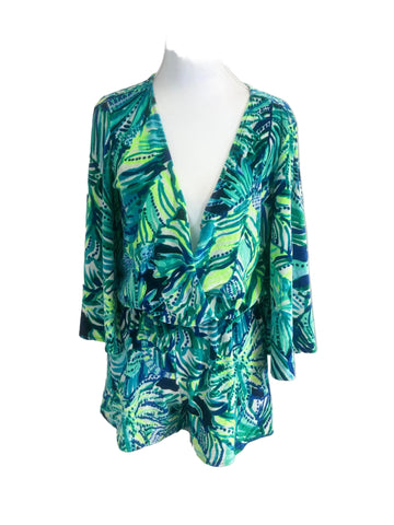 Lilly Pulitzer velvet short sleeve dress, with flared sleeves