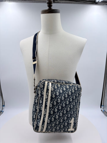 Authenticated Vintage Christian DIor Diorissimo Monogramem Canvas Trotter Messenger Bag
