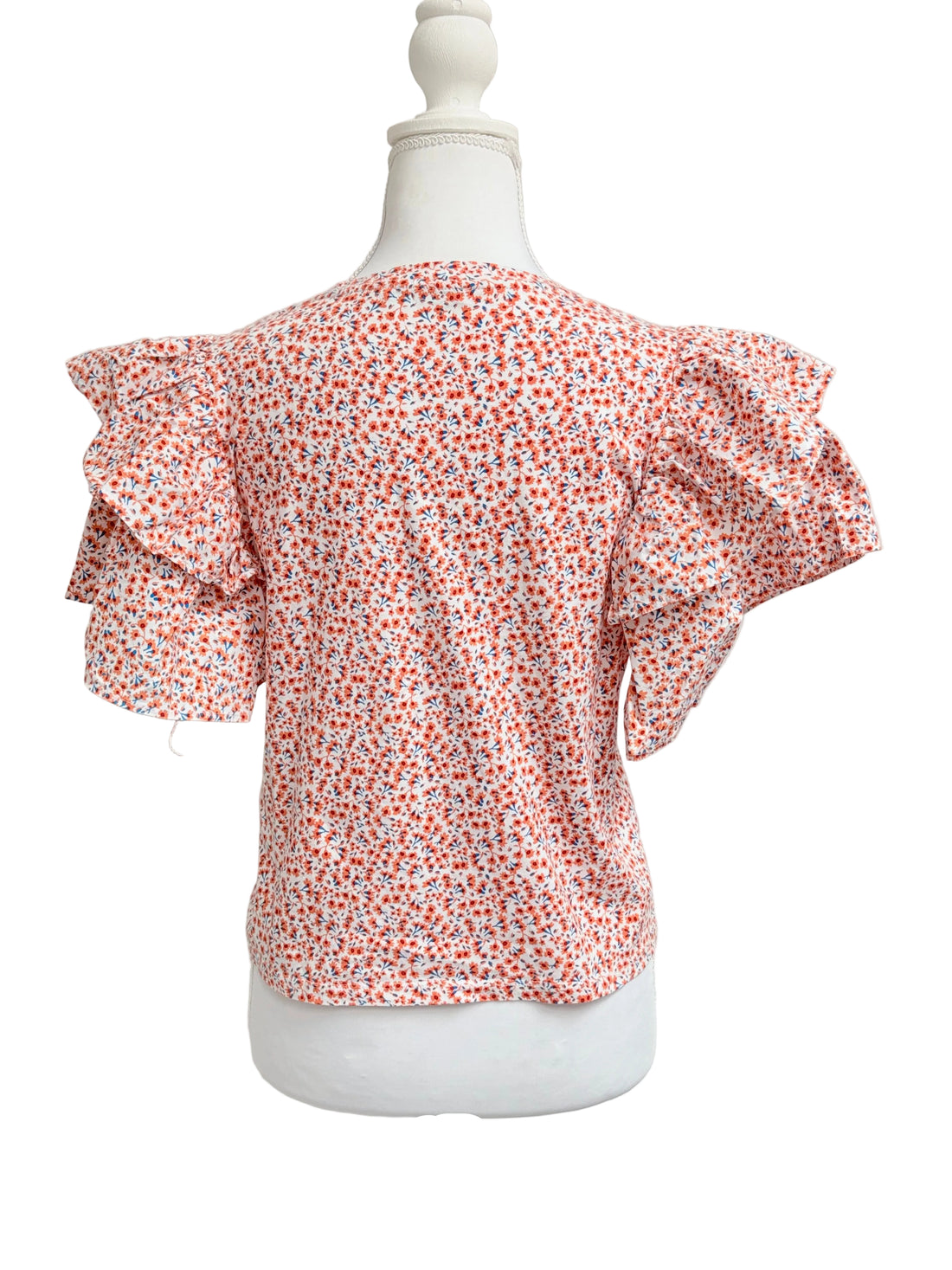 Zara ruffled shoulder top