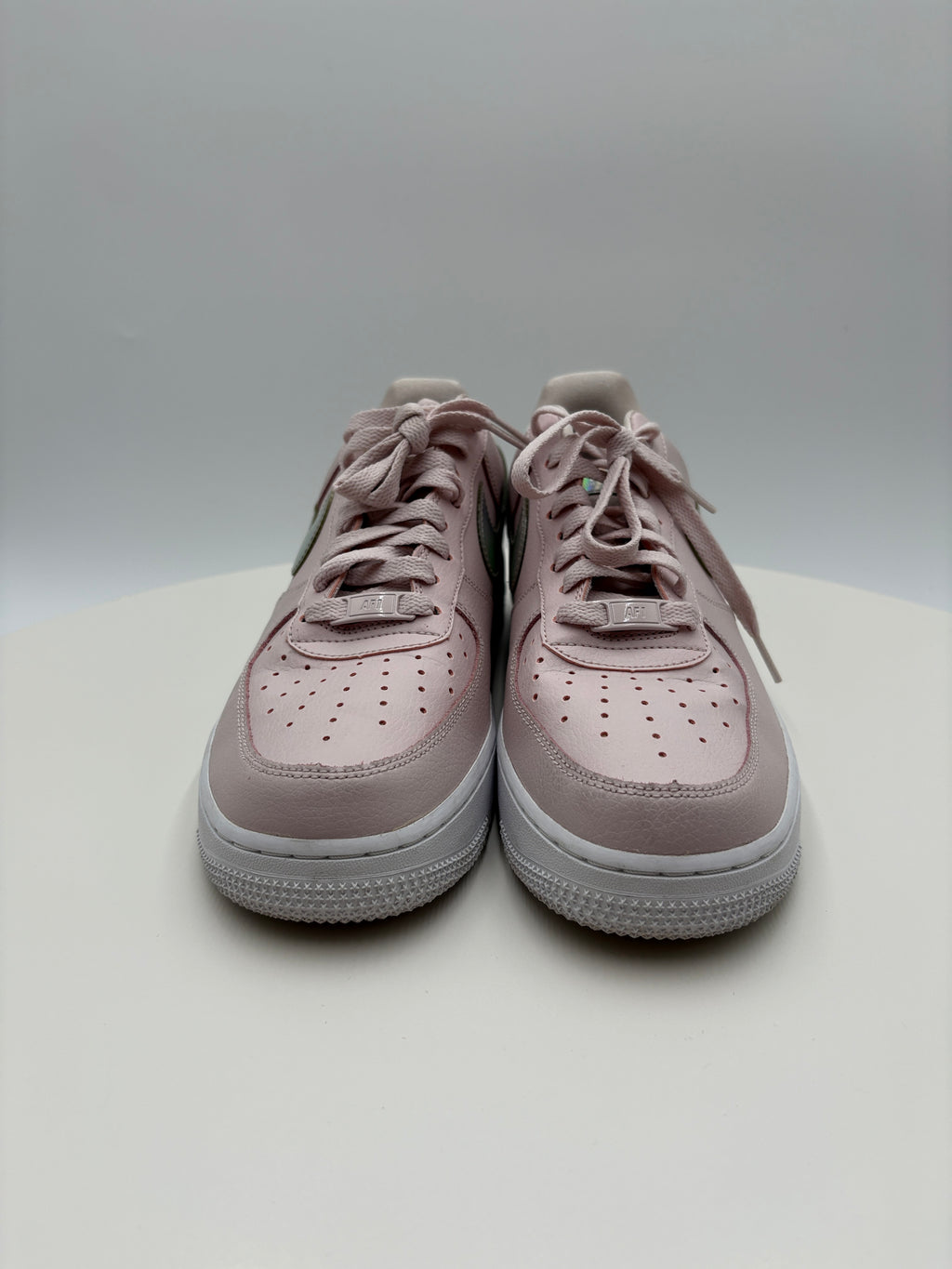 Nike Air Force 1 Low, pink iridescent Authenticated