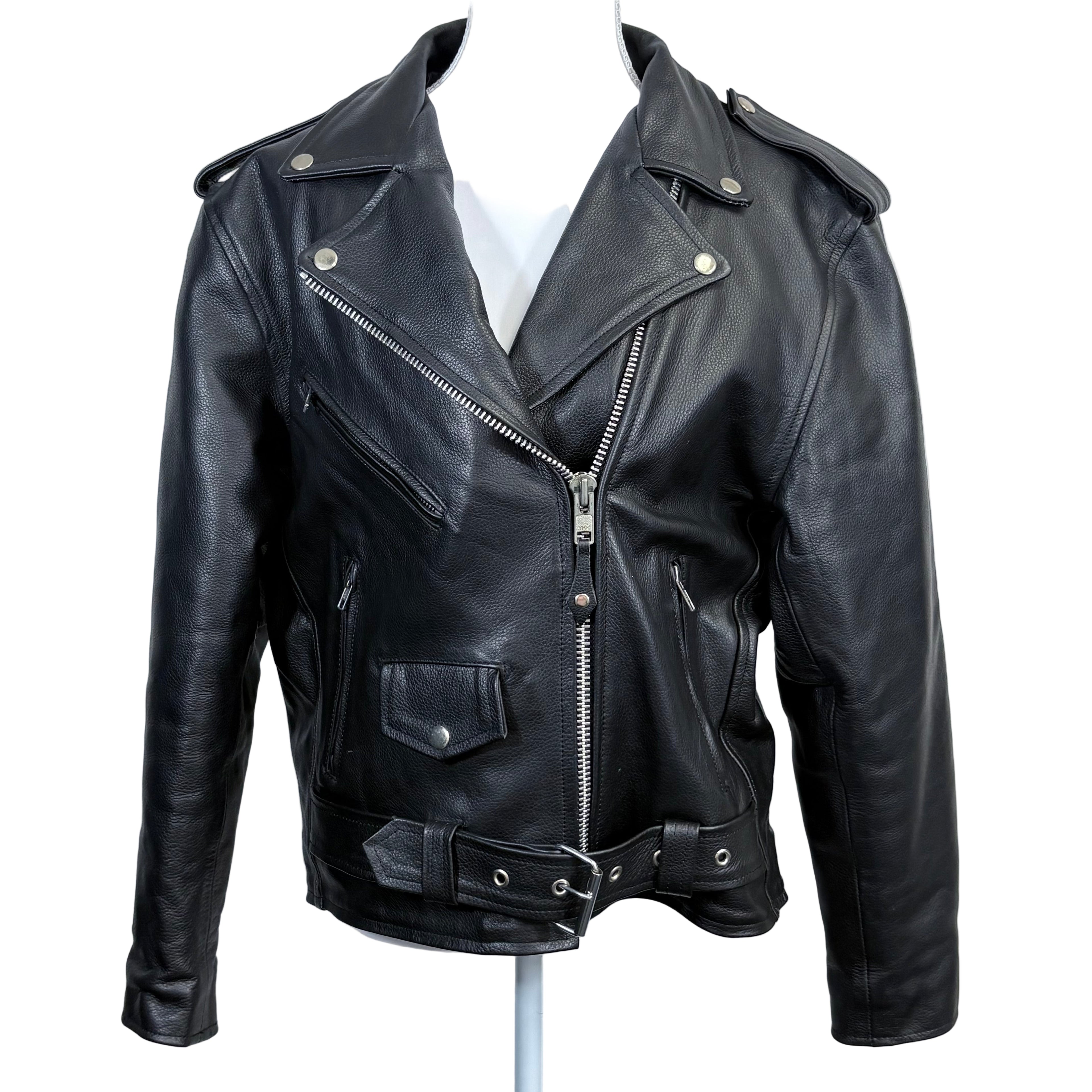 River Road women's biker style leather jacket, size medium