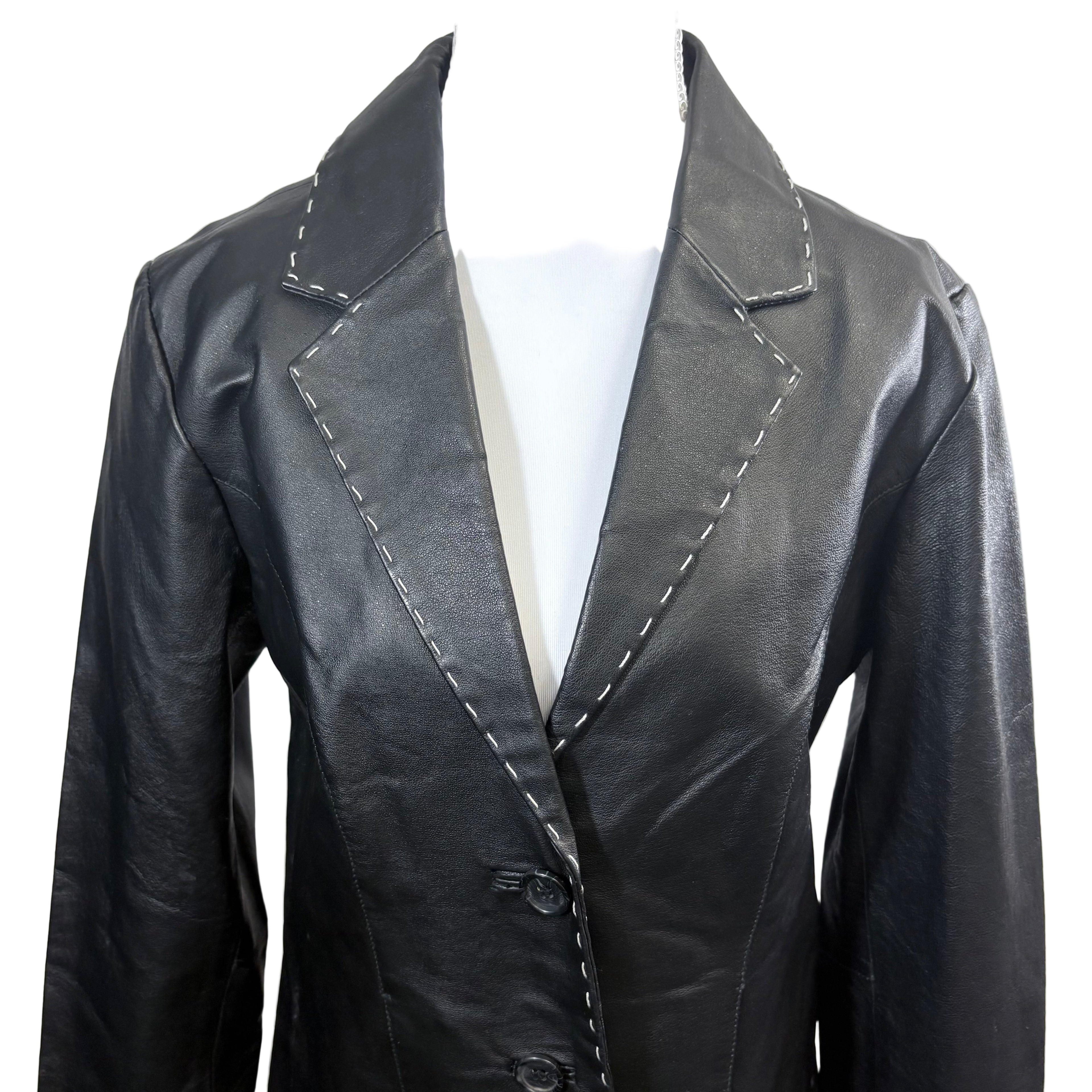 Petite Sophisticated leather jacket, size 8 petite