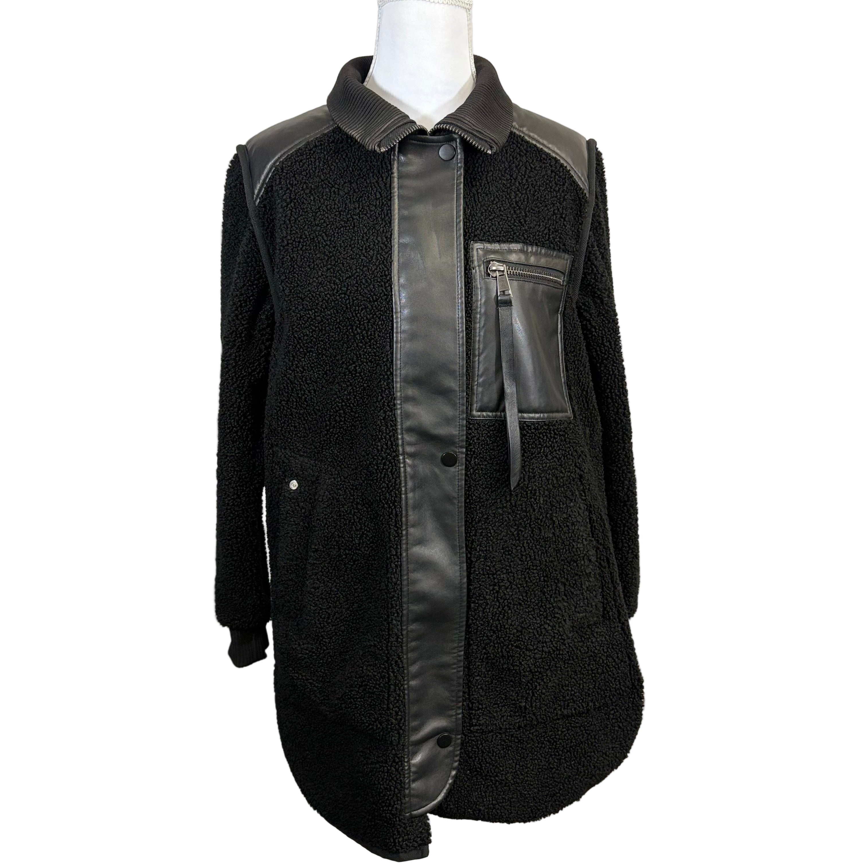 Adroit Atelier Faux leather women's long sleeve Jacket, size medium