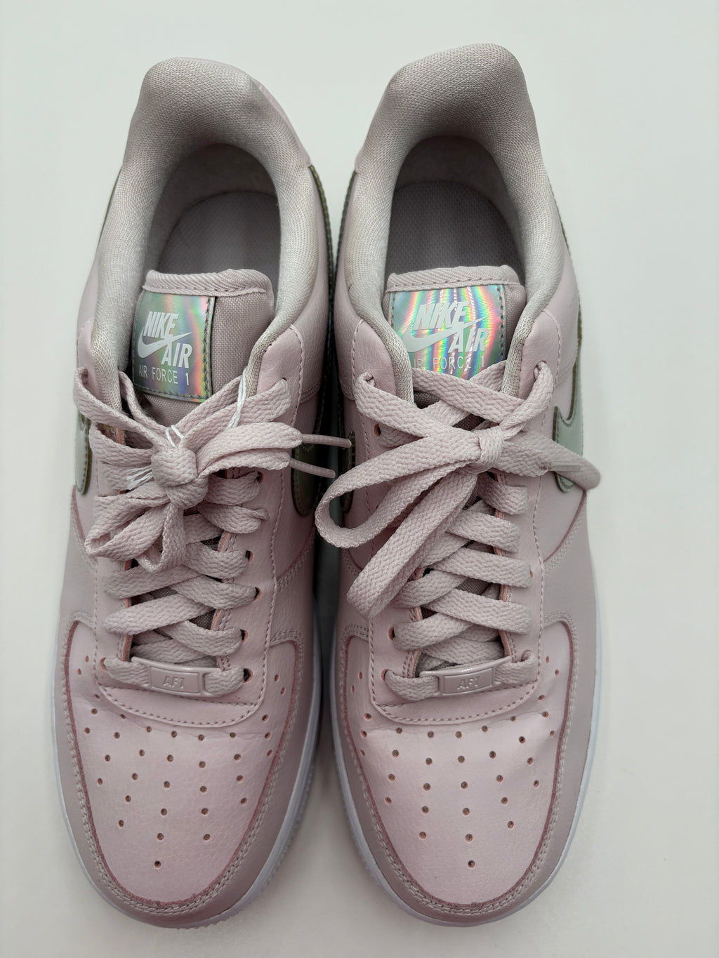 Nike Air Force 1 Low, pink iridescent Authenticated