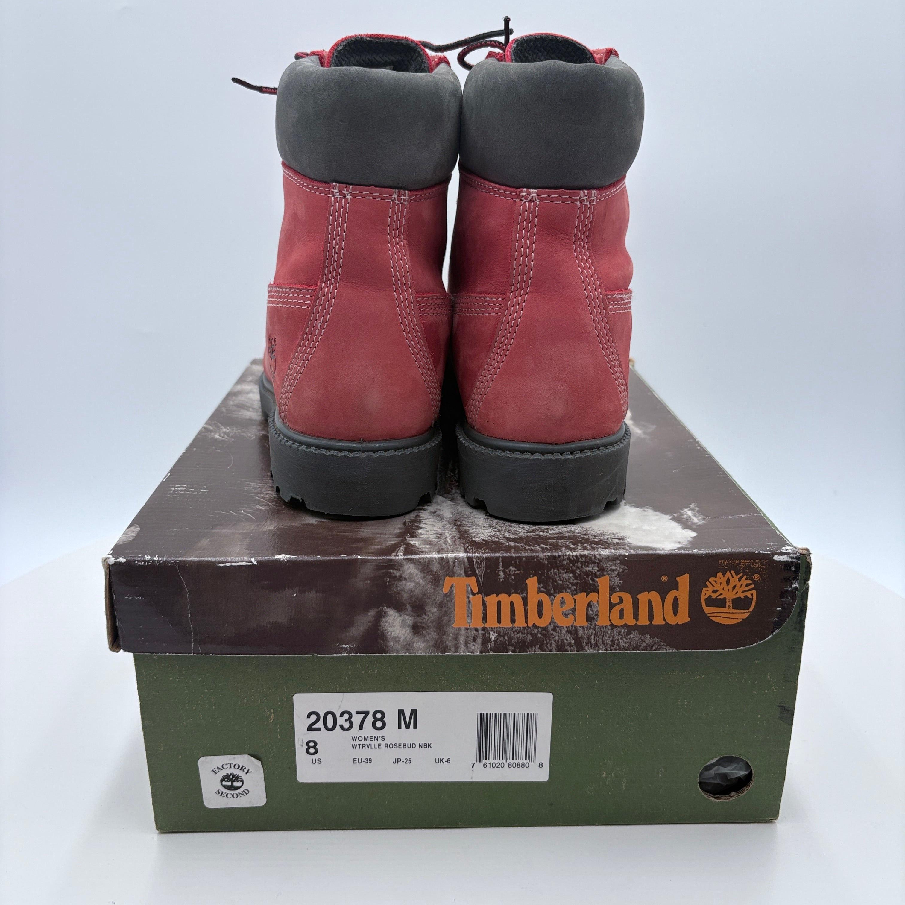 Timberland women's brick red boots, like new in box