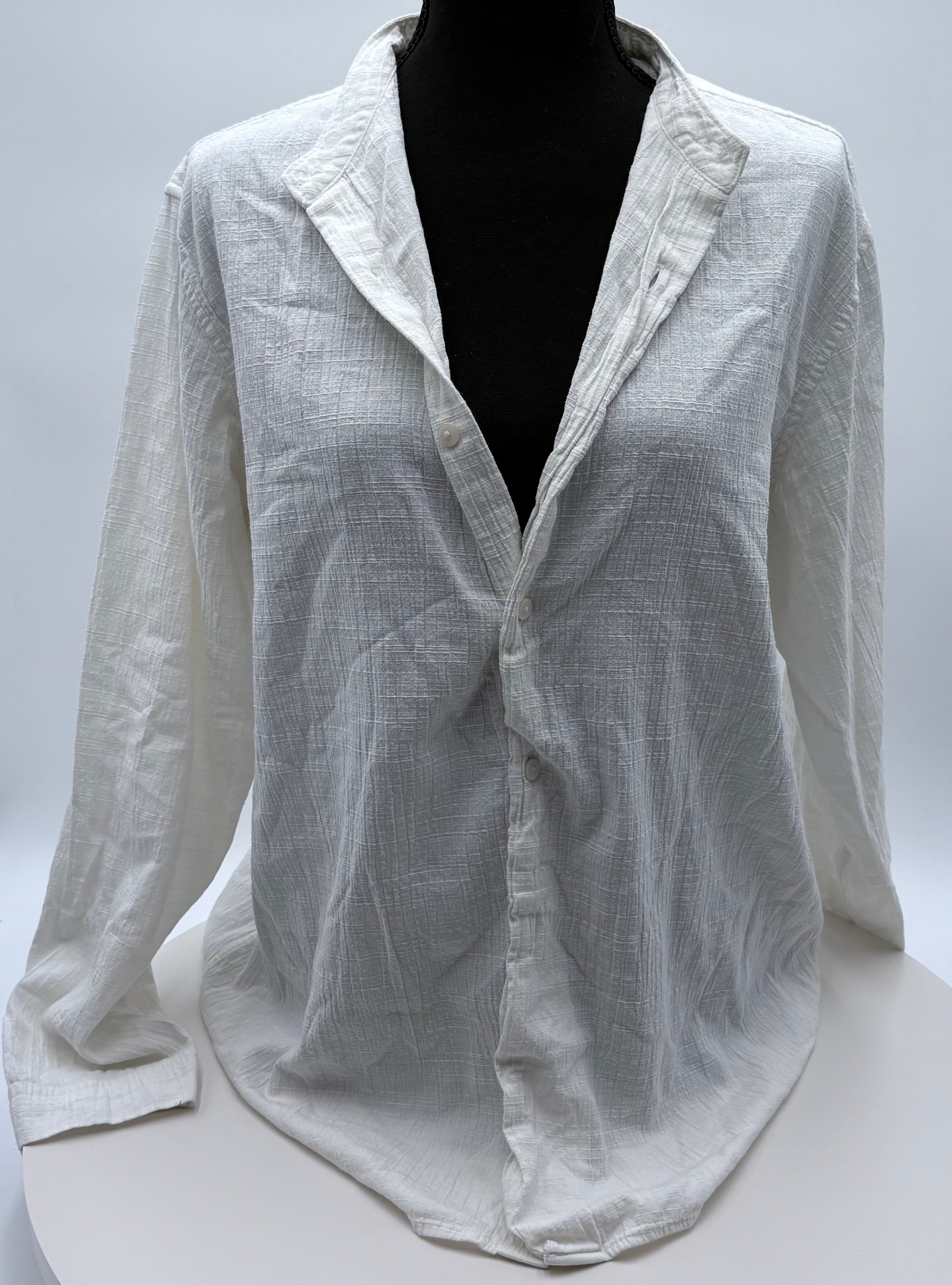 Zara long sleeve linen shirt, size medium
