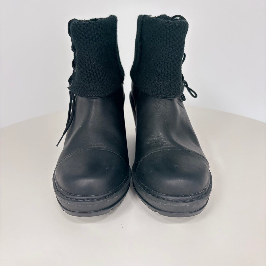 Timberland black women's 3" wedge boots