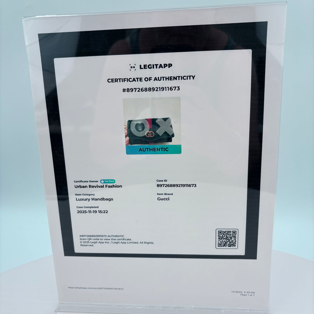 Authenticated Gucci key holder