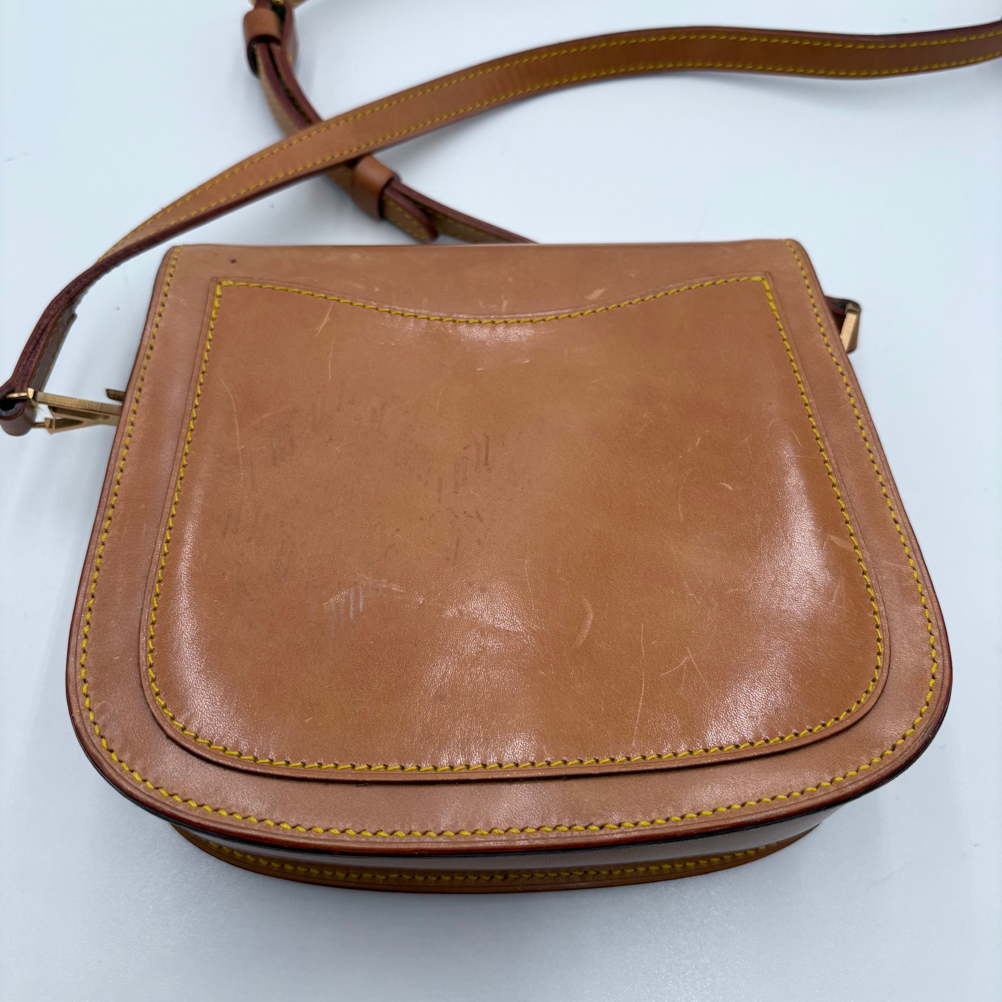 Authenticated Louis Vuitton vintage saddle cross body purse