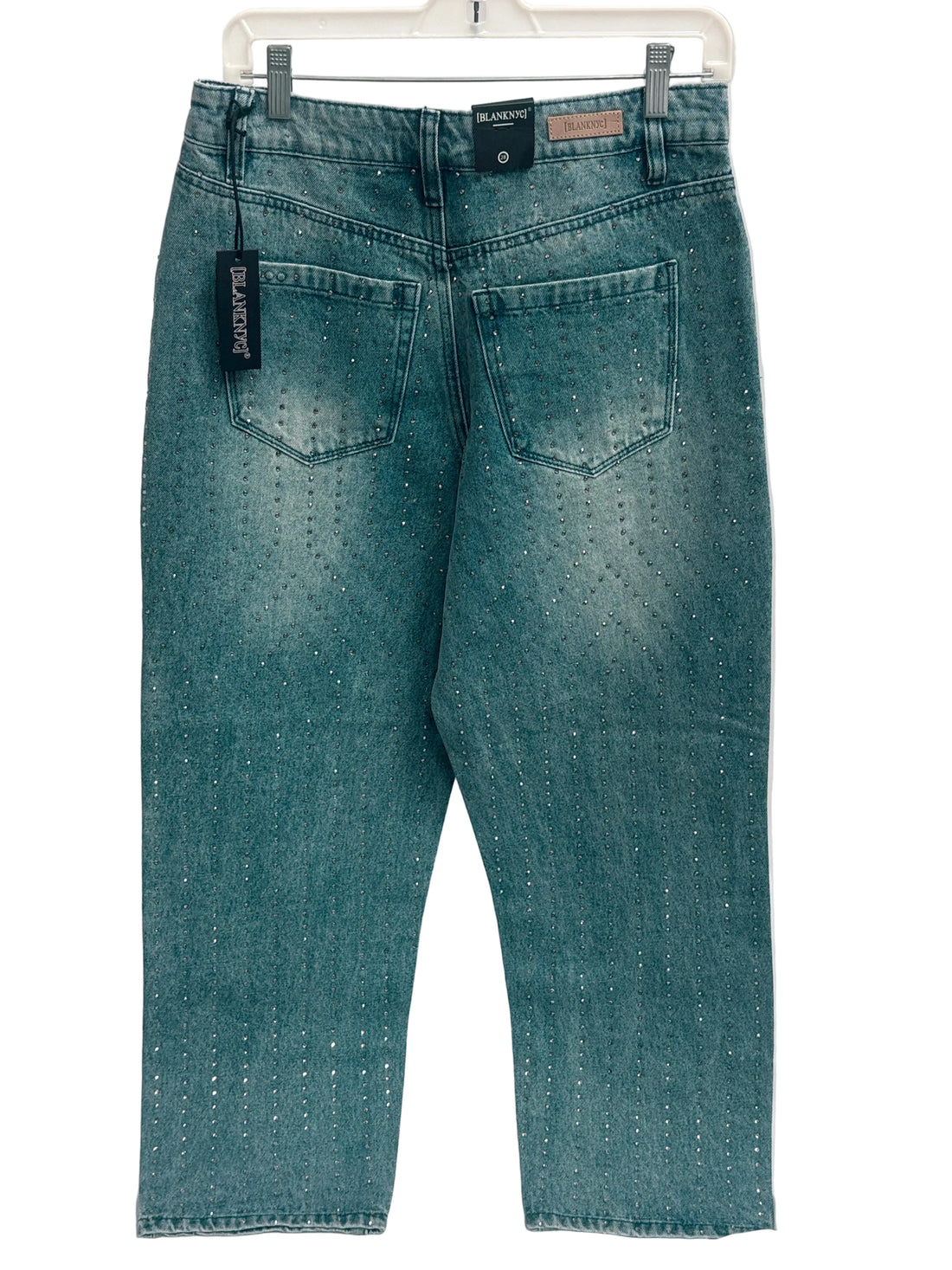 Blank New York rhinestone straight leg blue jeans, NWT