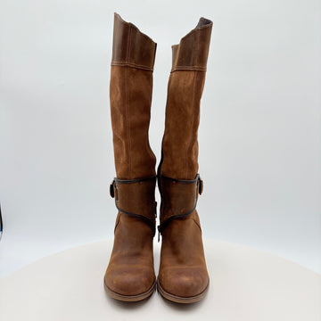 Timberland women's leather 3" heel boots, 17" overall height