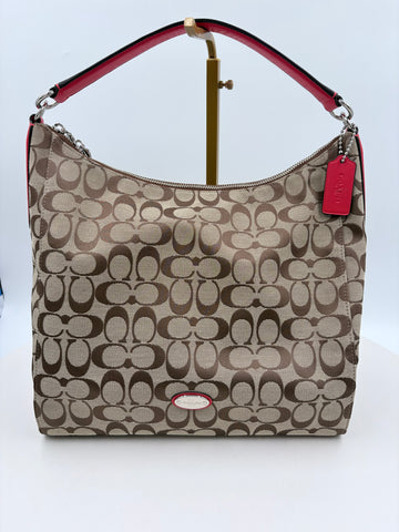 Authenticated Monogram Coach shoulder bag