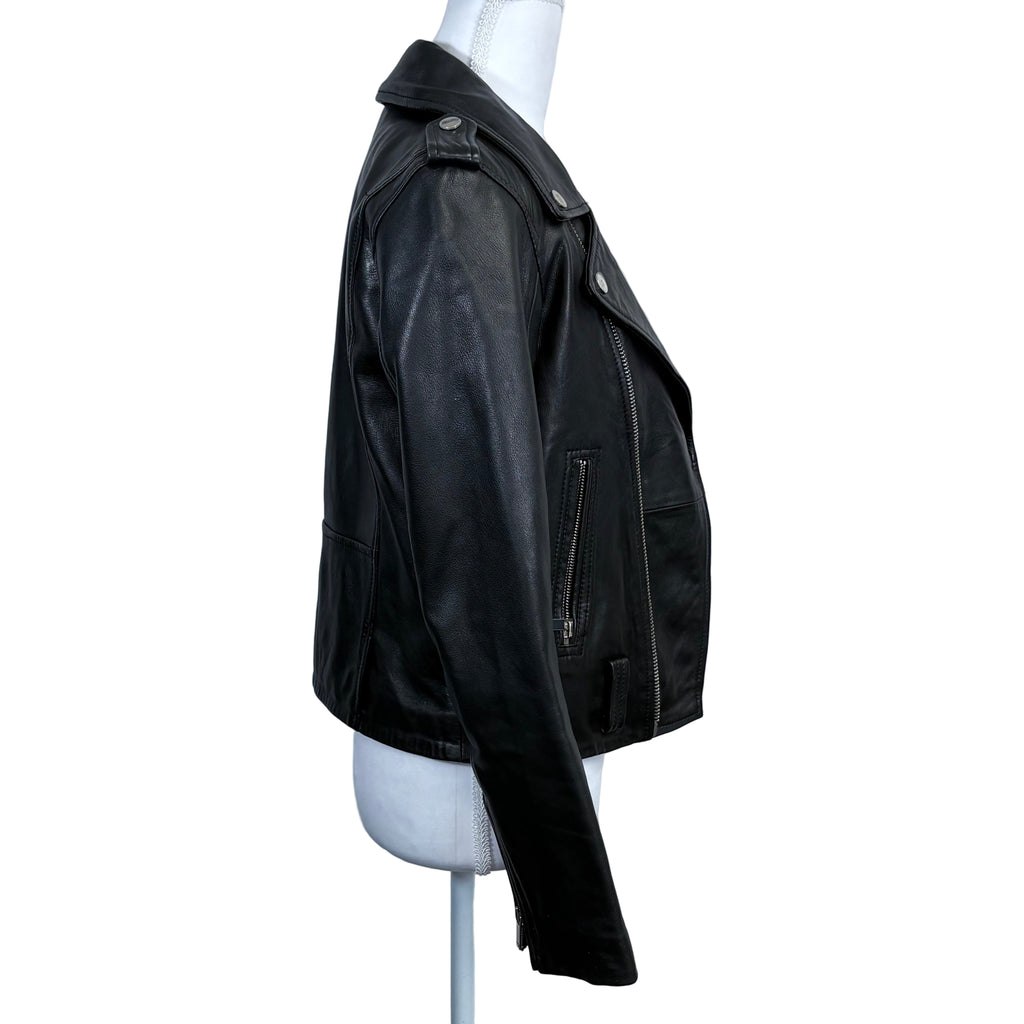 Zara women's biker style Faux leather jacket, size small