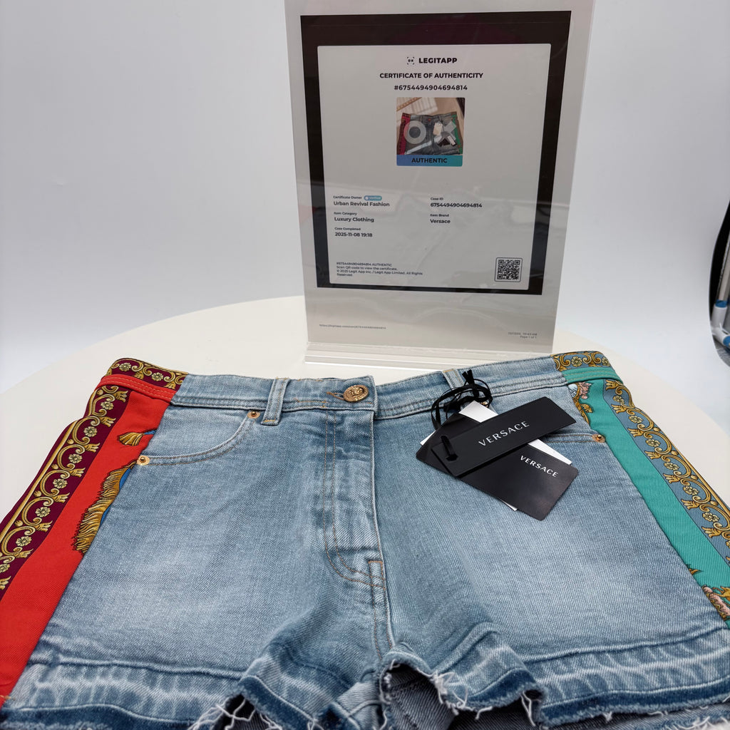 Authenticated Versace Barocco Print Shorts — Like NWT, waist 32"