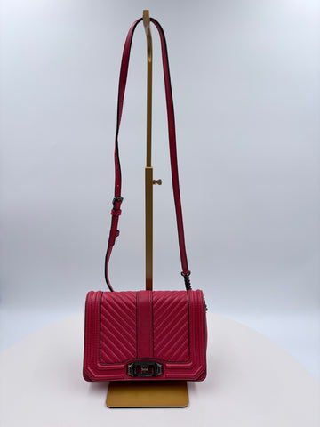Rebecca Minkoff quilted red crossbody purse