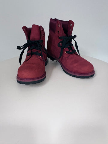Timberland burgundy women's boots, like new condition