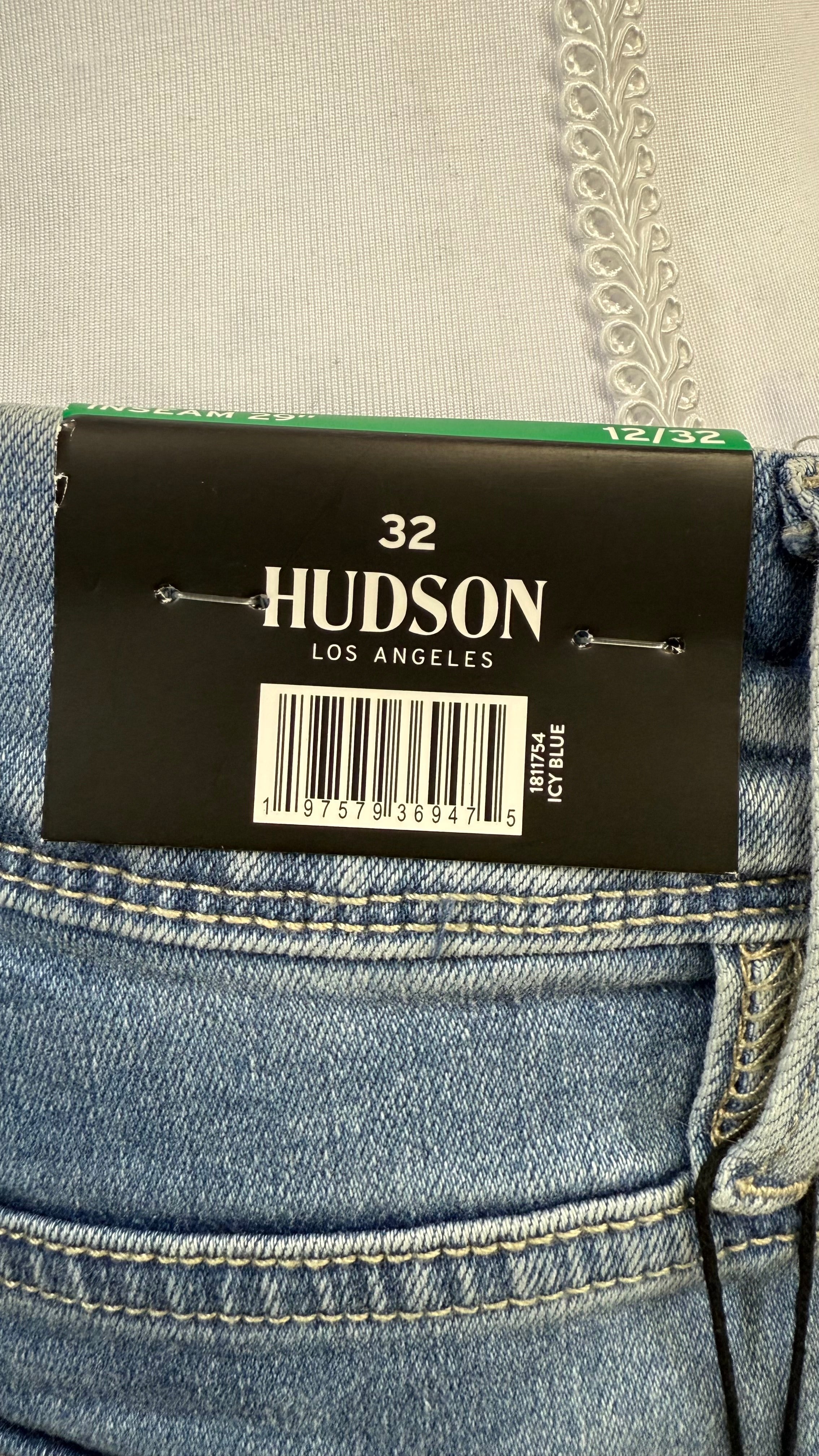 Hudson Los Angeles Straight Leg Jeans NWT, size 12, waist 32"