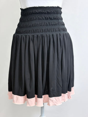 Diane vonFurstenberg black skirt w/pink bottom trim