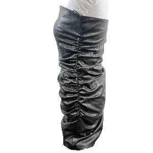 Zara strapless faux leather dress, size medium NWT