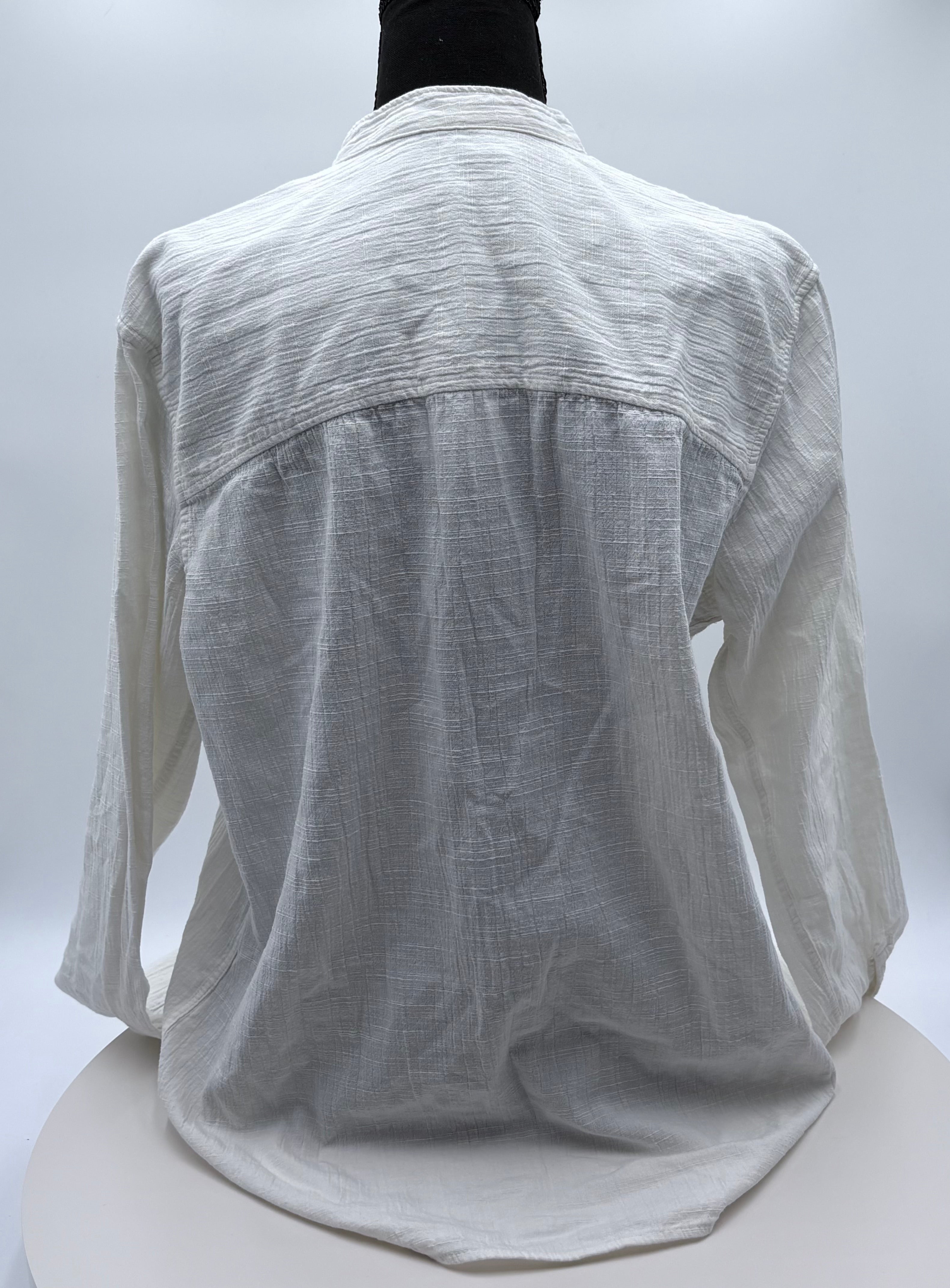 Zara long sleeve linen shirt, size medium